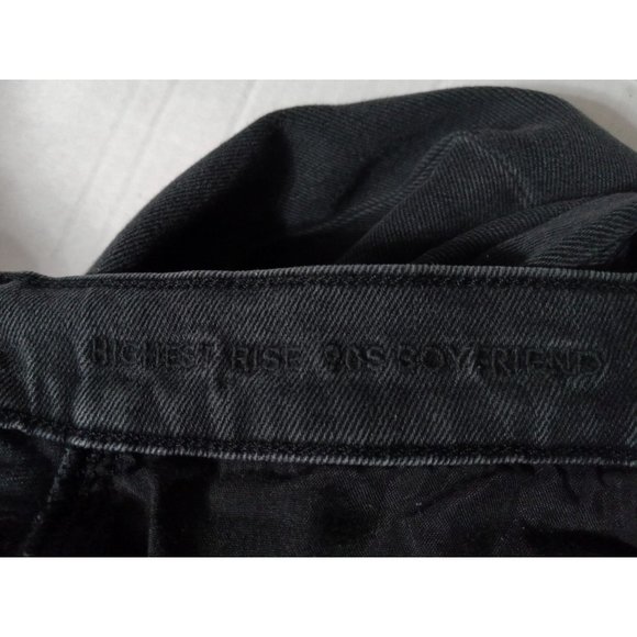 American Eagle 14R Black Distressed Highest Rise 90s Boyfriend Jeans - Picture 7 of 8